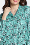 Zivame Mickey Mania Knit Poly Pyjama Set - Winter Green — thumbnail 5